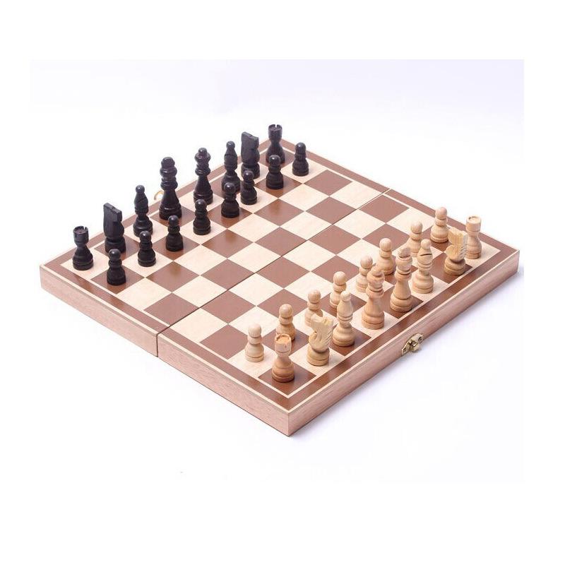 Board Games |   House Of Marbles Deluxe 3-In-1 Wooden Chess, Checkers, And Draughts Set Board Games Board Games