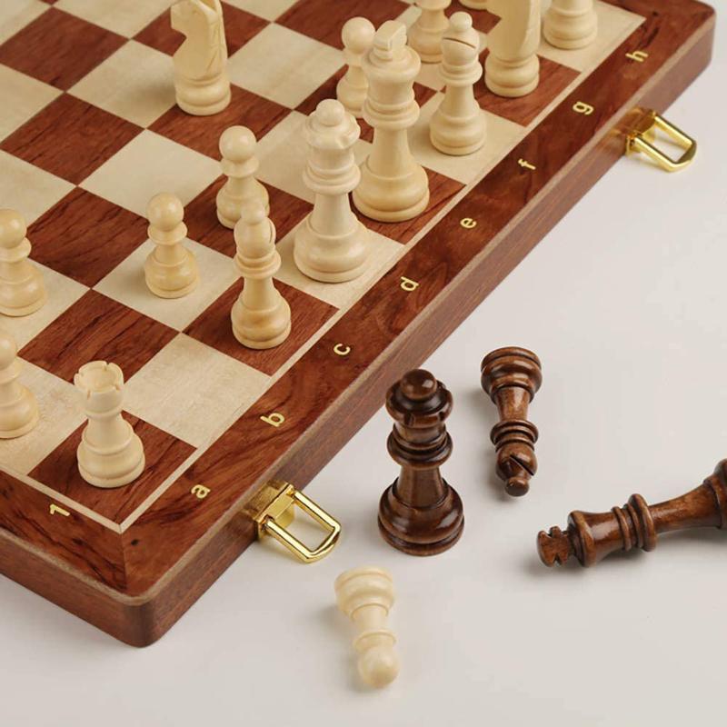 Board Games |   Worldwise Imports 15-Inch Walnut And Maple Chess Set With Storage Drawer Board Games Board Games