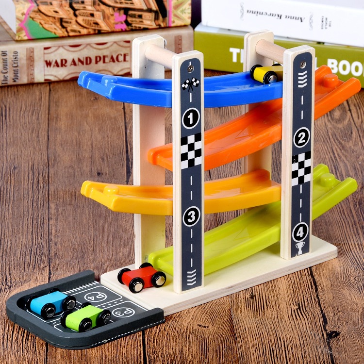 Developmental Toys |   Hape Fast Flip Wooden Racetrack – Colorful Racing Toy For Toddlers Baby & Toddler Toys Developmental Toys