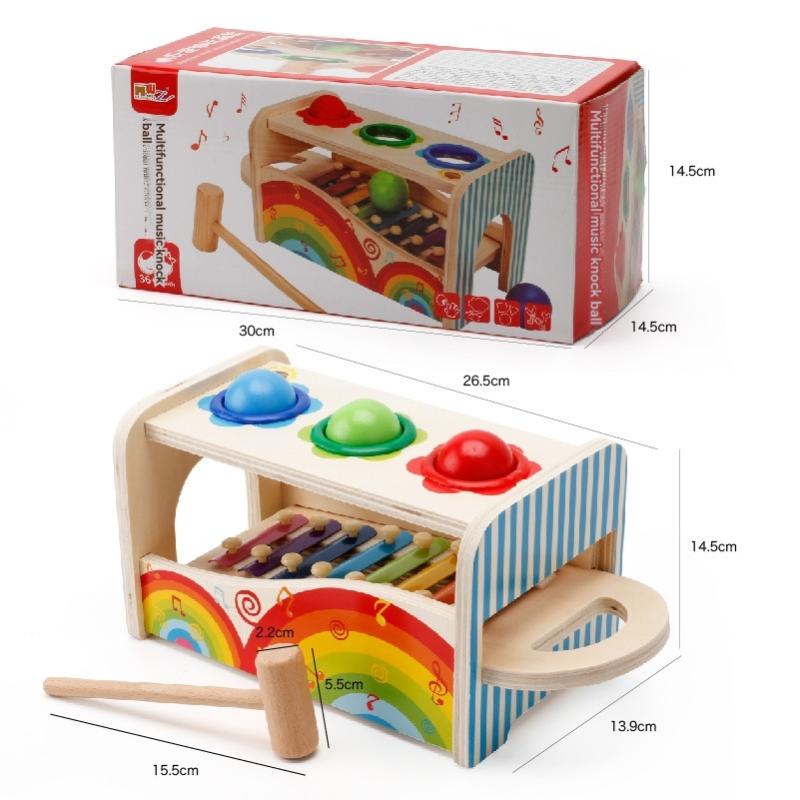 Developmental Toys |   Hape Interactive Pound & Tap Bench With Slide-Out Xylophone, Multicolor Baby & Toddler Toys Developmental Toys