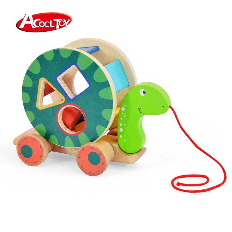 Developmental Toys |   Hape Walk-A-Long Snail – Wooden Shape Sorter Pull Toy For Toddlers Baby & Toddler Toys Developmental Toys