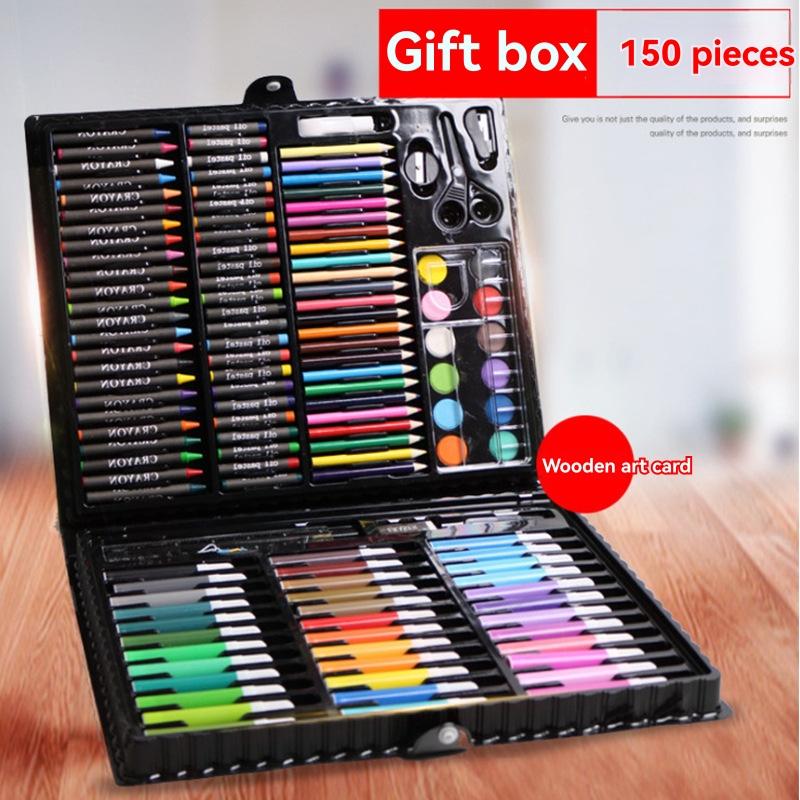 Drawing, Color & Painting |   Art 101 Creativity Wood Case 173-Piece Complete Art Set Arts & Crafts Drawing, Color & Painting