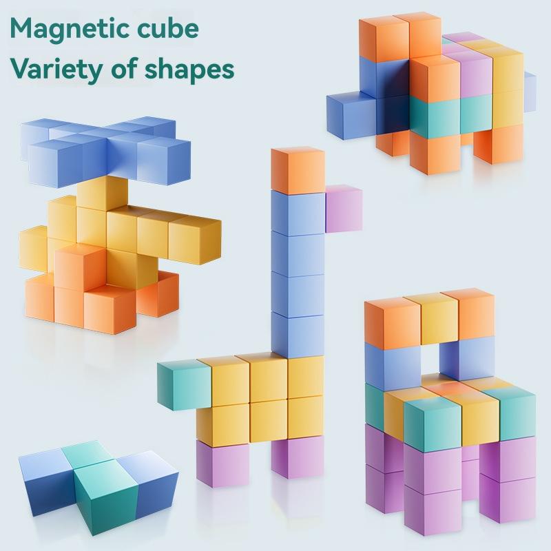 Magnetic Tiles & Building Sets |   Geomag Magicubes 24-Piece Recycled Magnetic Building Set For Toddlers Building Blocks & Sets Magnetic Tiles & Building Sets