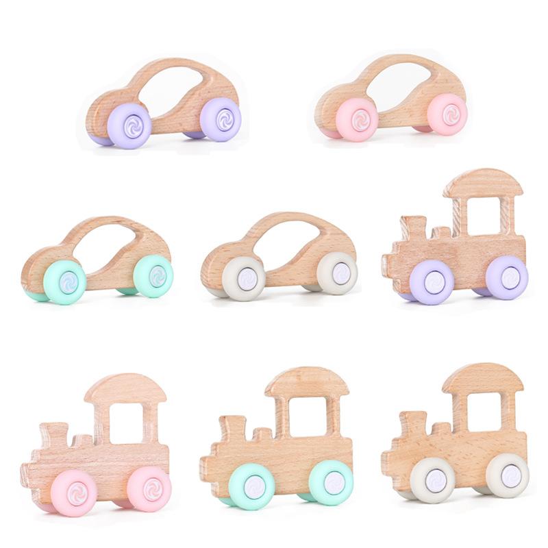 Magnetic Tiles & Building Sets |   Tegu Magnetic Wooden Blocks, Wheels Accessory Set, 4-Pack Building Blocks & Sets Magnetic Tiles & Building Sets