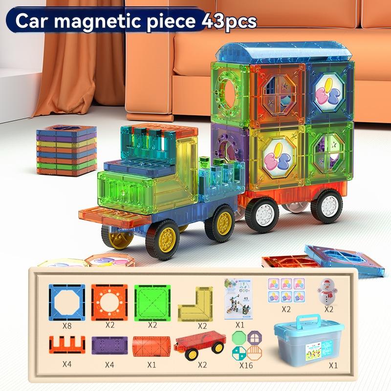 Magnetic Tiles & Building Sets |   Tytan Magnetic Tiles Pincess Kit – 60Pcs Building Blocks & Sets Magnetic Tiles & Building Sets