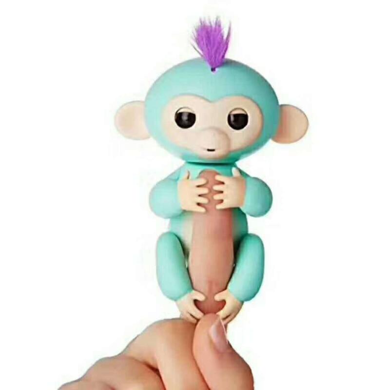 Stuffed Animals & Plush Toys |   Fingerlings Ava Interactive Baby Monkey – 70+ Sounds & Reactions, Turquoise Baby & Toddler Toys Stuffed Animals & Plush Toys