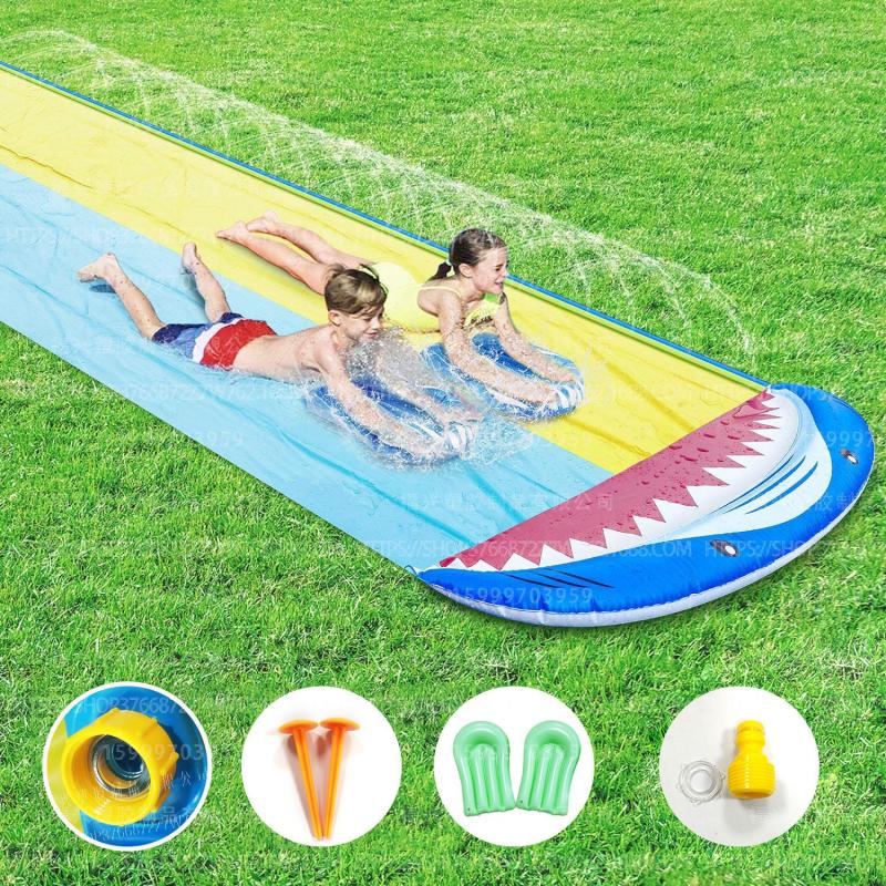 Swimming Pools & Water Toys |   Wham-O Slip 'N Slide Wave Rider Double With Dual Water Slides Outdoor Play Swimming Pools & Water Toys