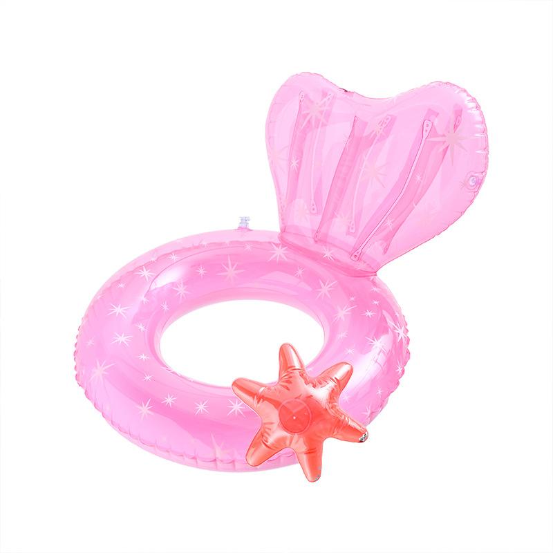 Swimming Pools & Water Toys |   Sunnylife Kids' Ocean Treasure Inflatable Pool Ring – Pink & Stars Outdoor Play Swimming Pools & Water Toys