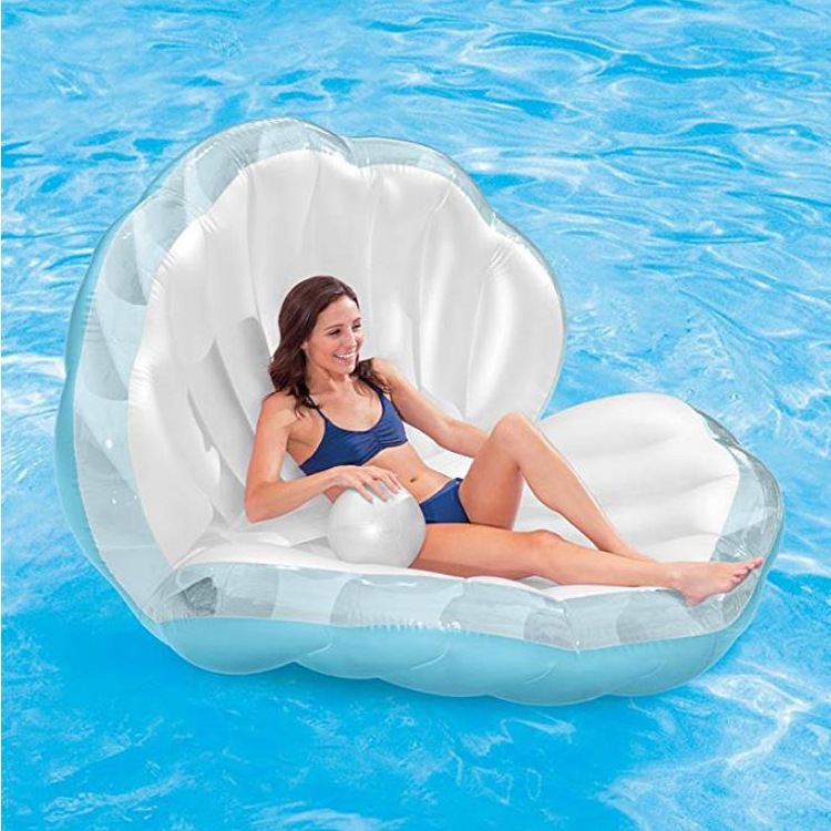 Swimming Pools & Water Toys |   Funsicle Pearl Princess Lounge – Large Inflatable Shell Pool Float Outdoor Play Swimming Pools & Water Toys