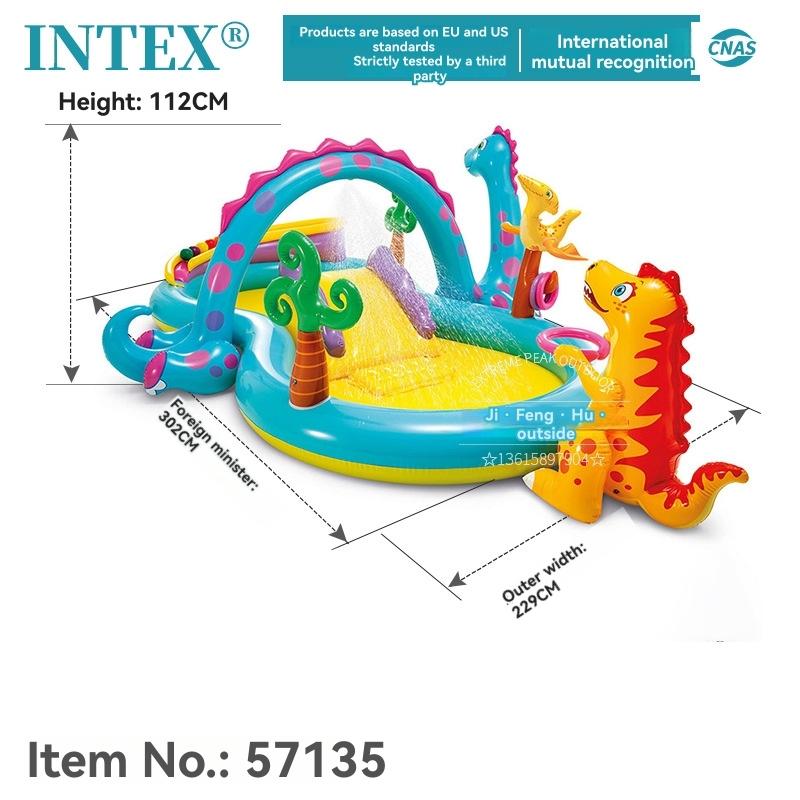 Swimming Pools & Water Toys |   Intex Dinoland Inflatable Play Center And Pool With Games Outdoor Play Swimming Pools & Water Toys