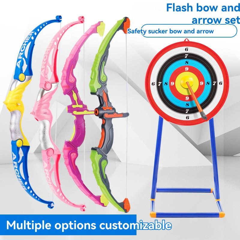 Toy Sports |   Stats Illuminated Archery Set For Kids With Target And Suction Cup Arrows Outdoor Play Toy Sports