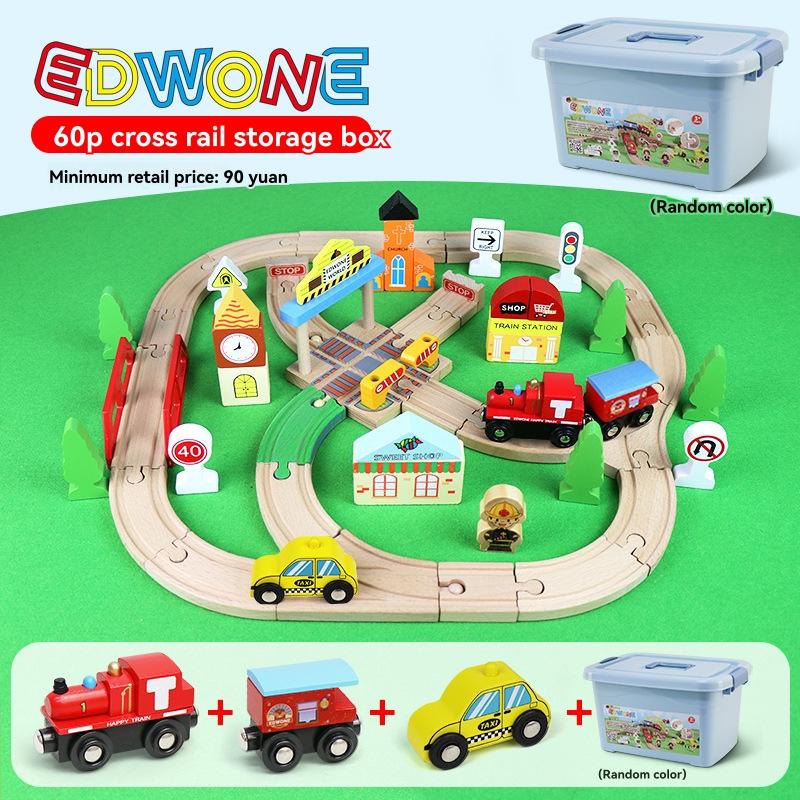 Wood & Jumbo Blocks |   Bigjigs Rail Wooden Figure Of Eight Train Set – Classic Toy Trainset Building Blocks & Sets Wood & Jumbo Blocks