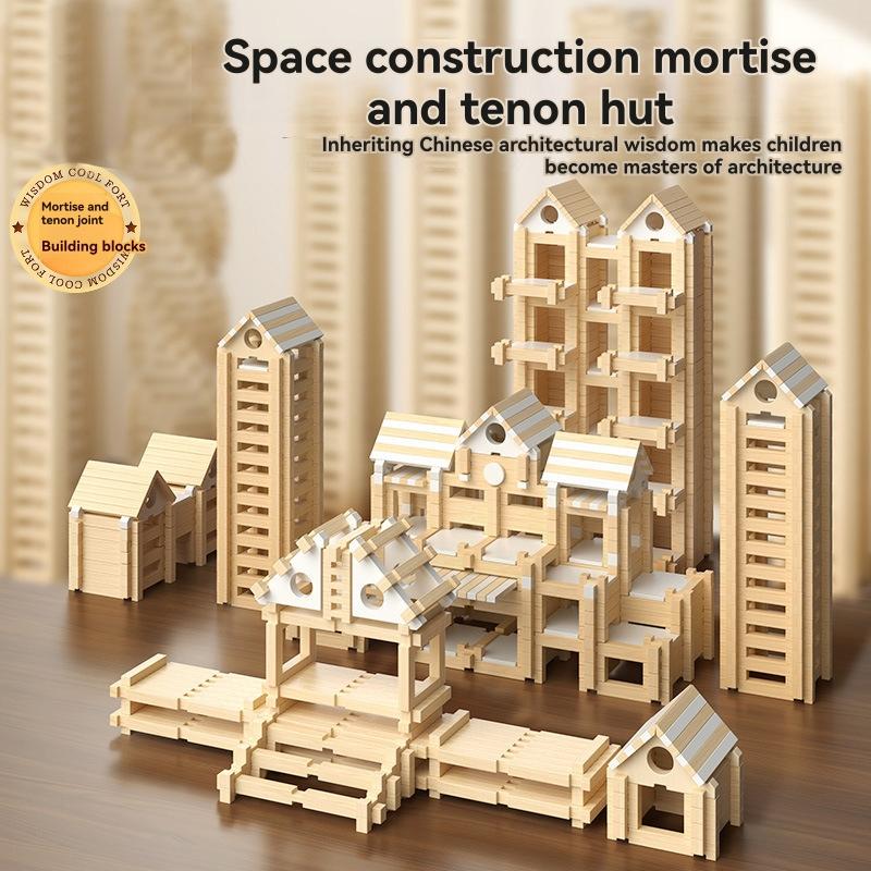 Wood & Jumbo Blocks |   Mindware Keva Structures 200 Pine Plank Set – Stem Building Toy Building Blocks & Sets Wood & Jumbo Blocks