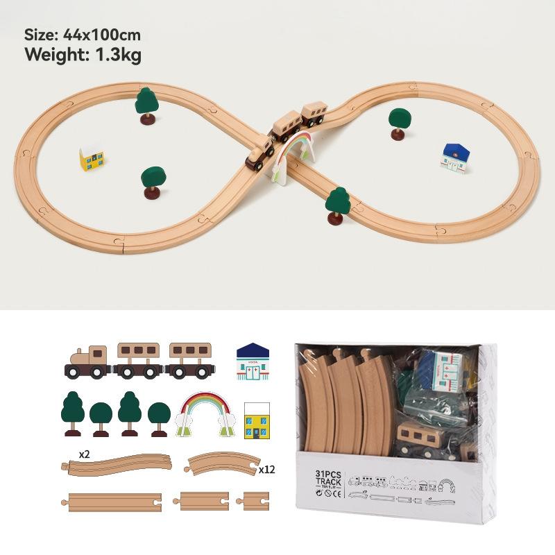 Wood & Jumbo Blocks |   Peter Rabbit Radish Express Train Set – Wooden Track Playset For Ages 3+ Building Blocks & Sets Wood & Jumbo Blocks