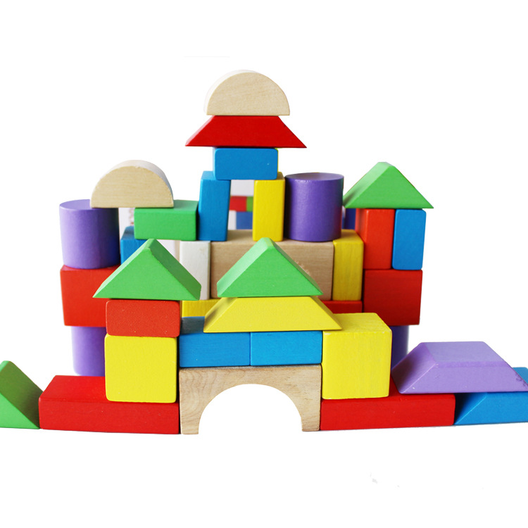 Wood & Jumbo Blocks |   Stages Learning Materials Sensory Builder Blocks – 50 Piece Set Building Blocks & Sets Wood & Jumbo Blocks