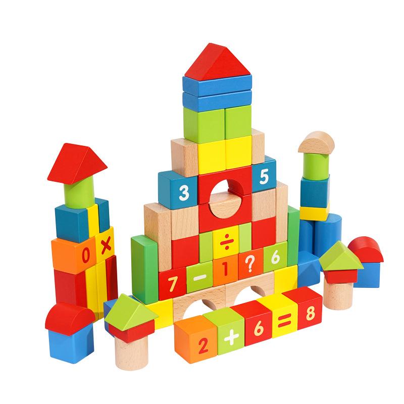 Wood & Jumbo Blocks |   Geoffrey's Toy Box 70-Piece Wooden Castle Building Set – Exclusive At Building Blocks & Sets Wood & Jumbo Blocks