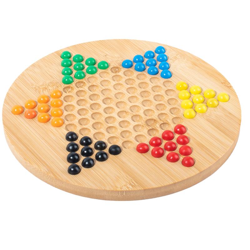 Board Games |   Solid Wood Chinese Checkers Classic Strategy Board Game Board Games Board Games